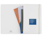 Karst Stone Paper Soft Cover Notebook, 5.5 x 8.5 Inches Debossing - Beige - Front 4