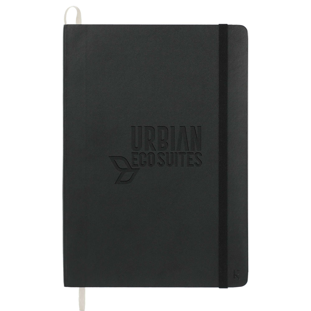 Karst Stone Paper Soft Cover Notebook, 5.5 x 8.5 Inches Debossing - Black - Front