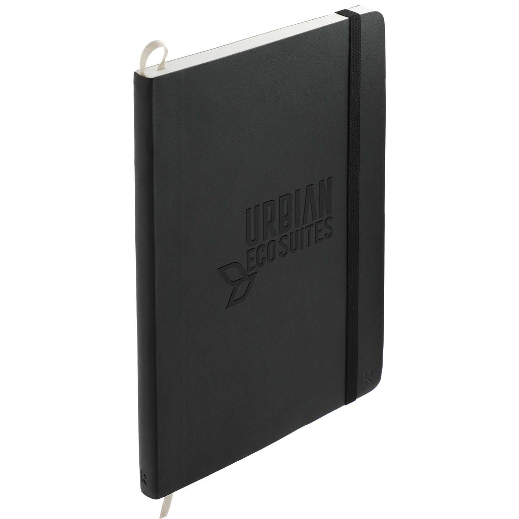 Karst Stone Paper Soft Cover Notebook, 5.5 x 8.5 Inches Debossing - Black - Right Angle