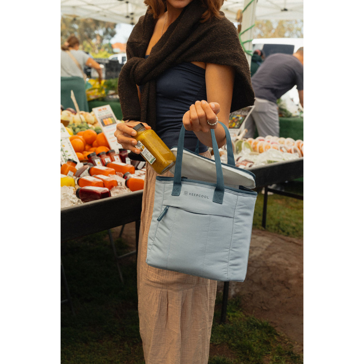 KeepCool Cairo Mini Quilted Lunch Cooler Transfer - Mist - View 6