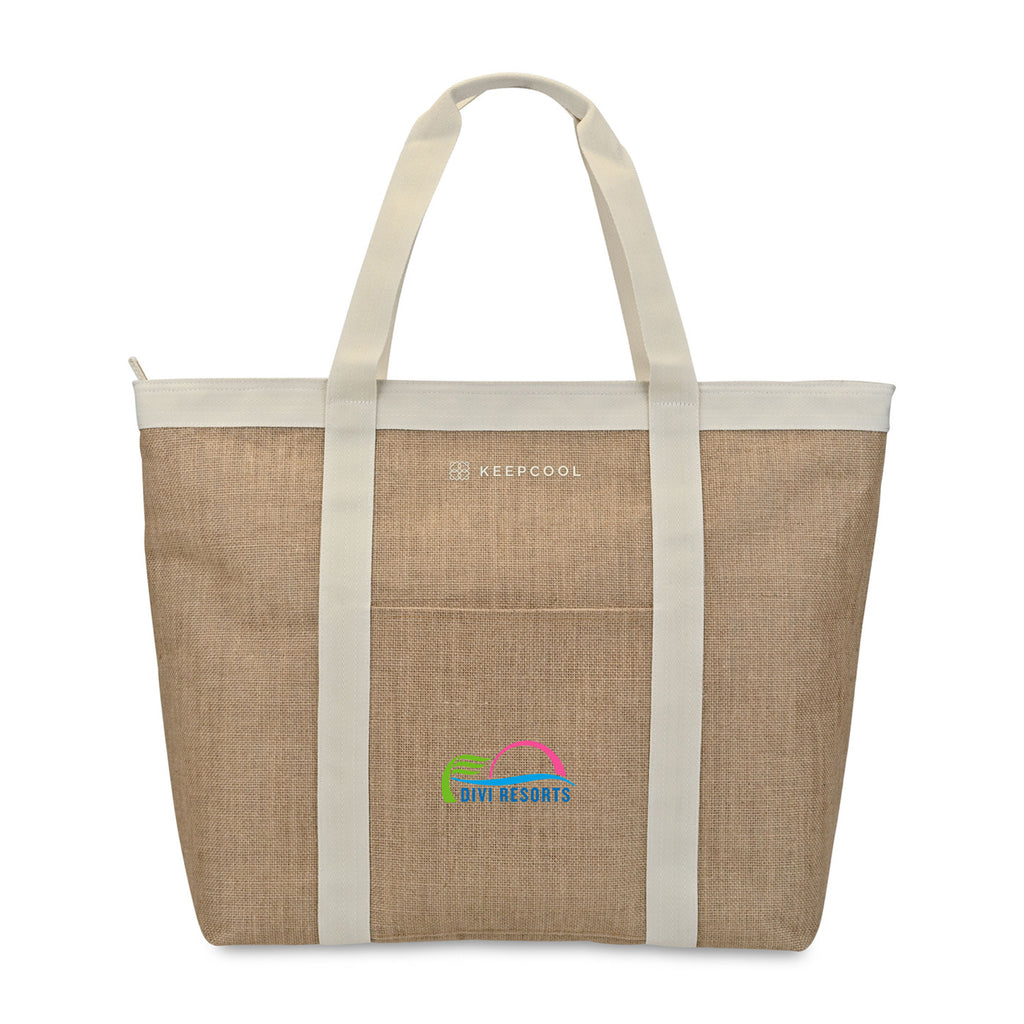 KeepCool Nairobi Insulated Jute Shopper Transfer - Natural - View 1