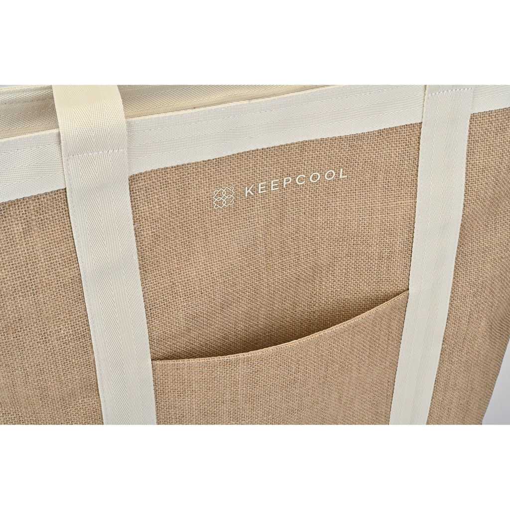 KeepCool Nairobi Insulated Jute Shopper Transfer - Natural - View 2