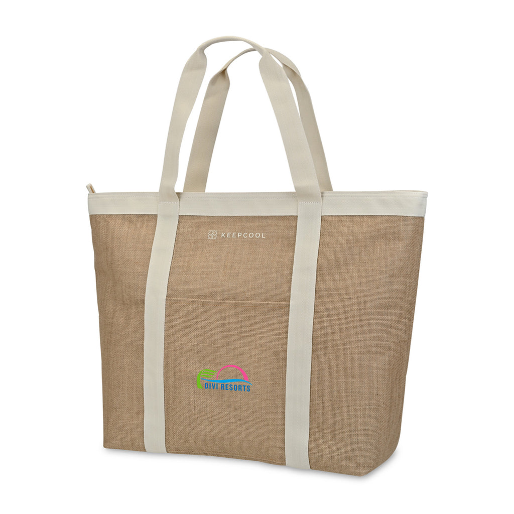 KeepCool Nairobi Insulated Jute Shopper Transfer - Natural - View 4