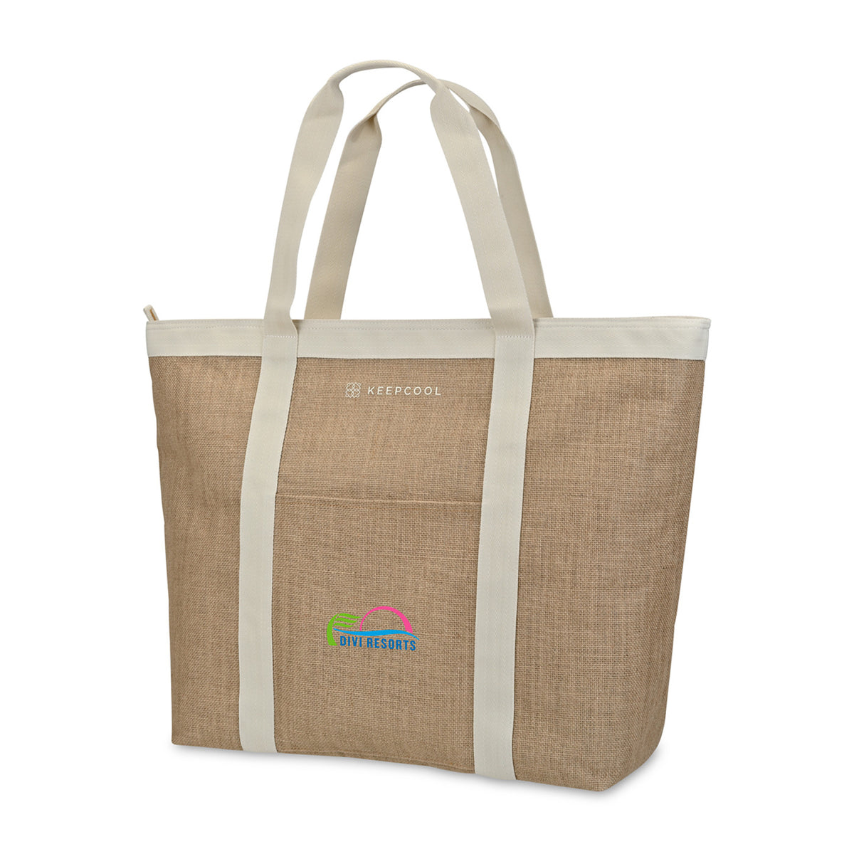 KeepCool Nairobi Insulated Jute Shopper Transfer - Natural - View 4
