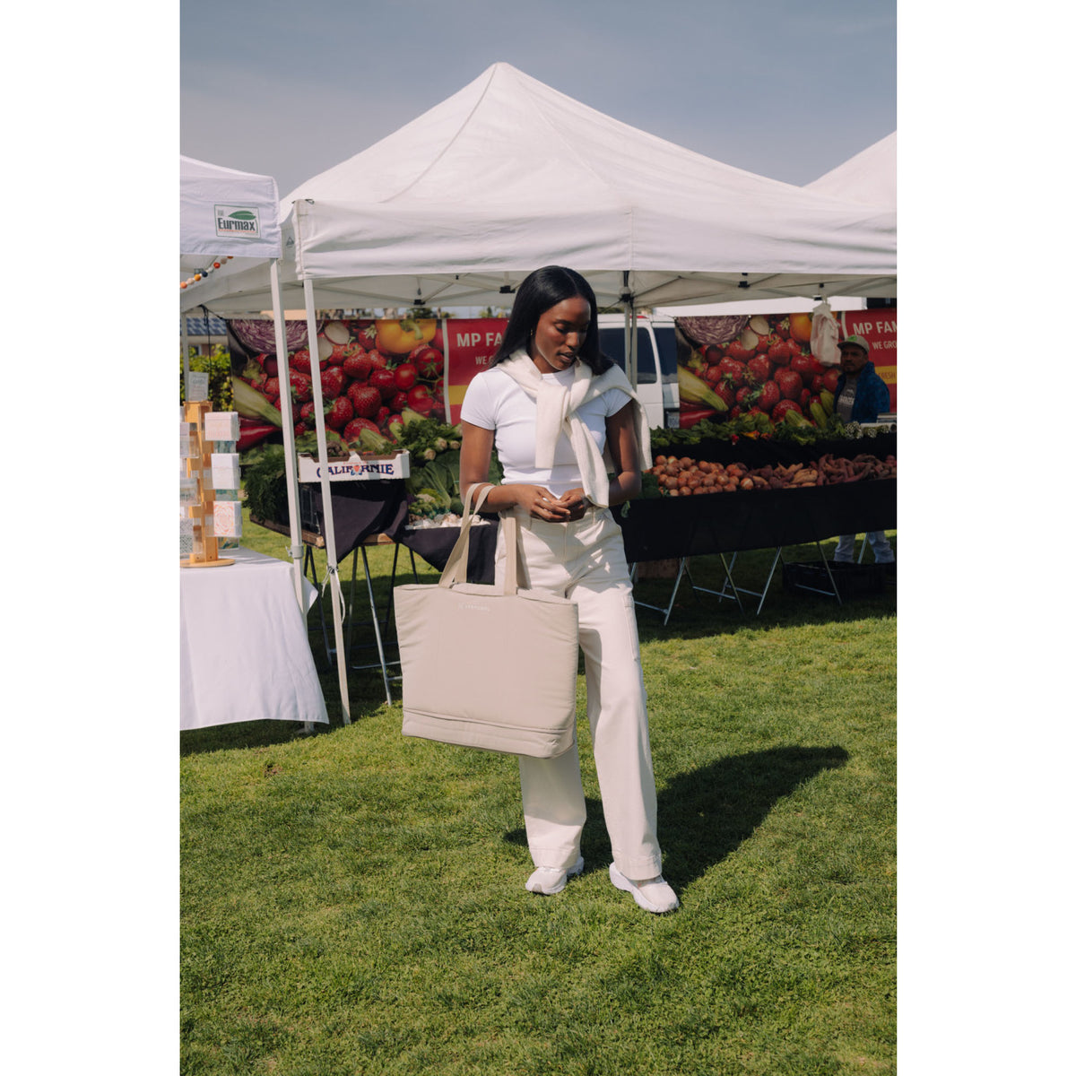 KeepCool Rio Quilted Expandable Cooler Tote Transfer - Latte - View 8