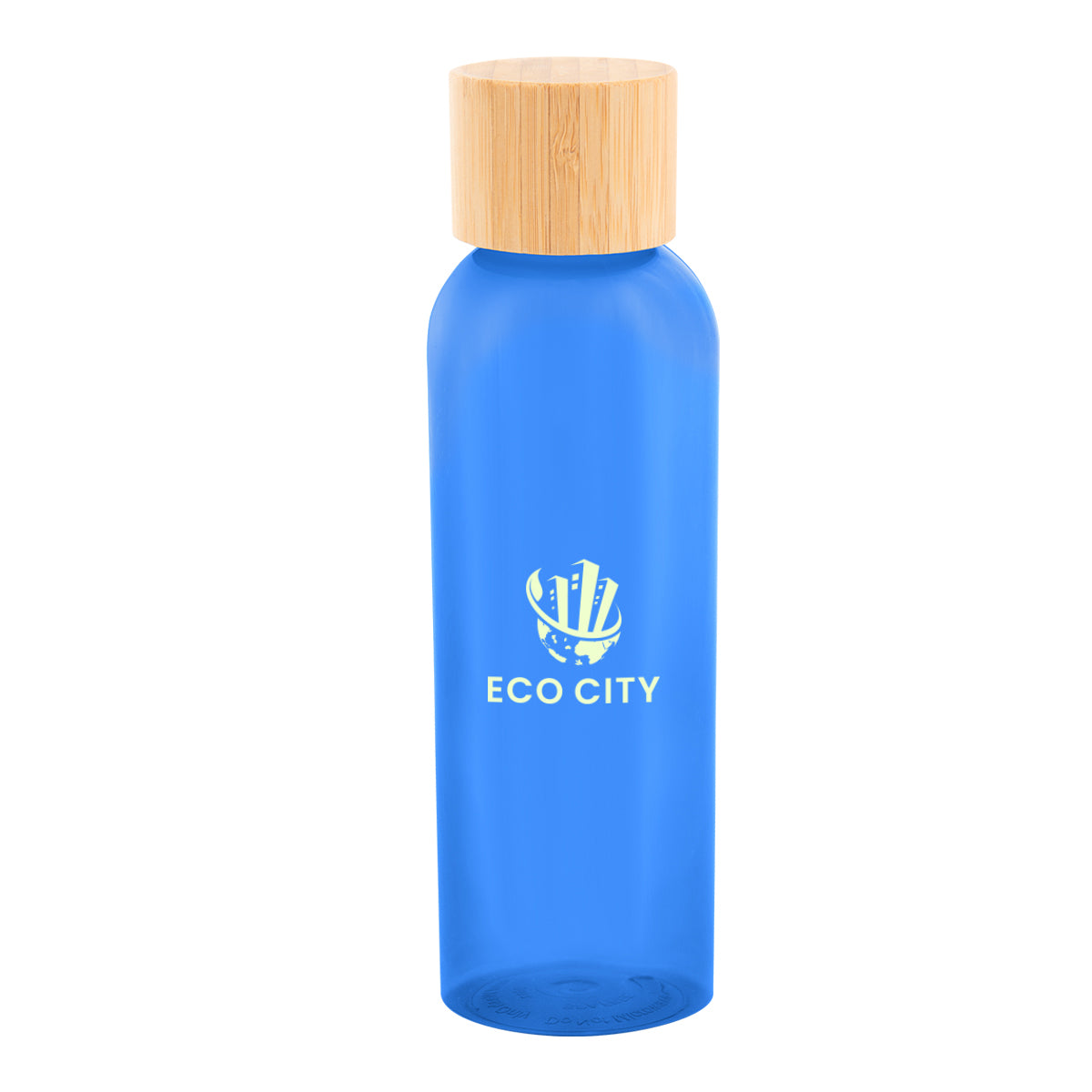 Kelly Bottle with Bamboo Lid, 20 oz - Blue - Silk Screen