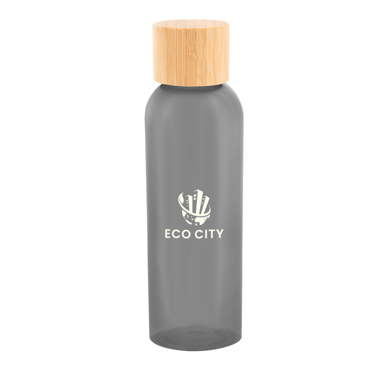 Kelly Bottle with Bamboo Lid, 20 oz - Charcoal - Silk Screen