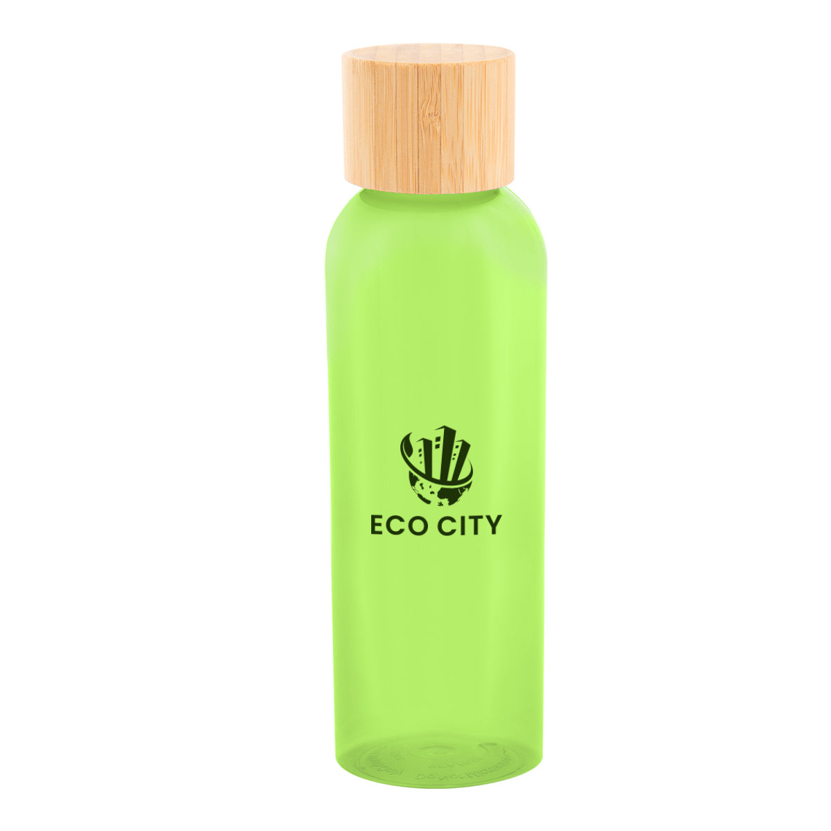 Kelly Bottle with Bamboo Lid, 20 oz - Lime Green - Silk Screen