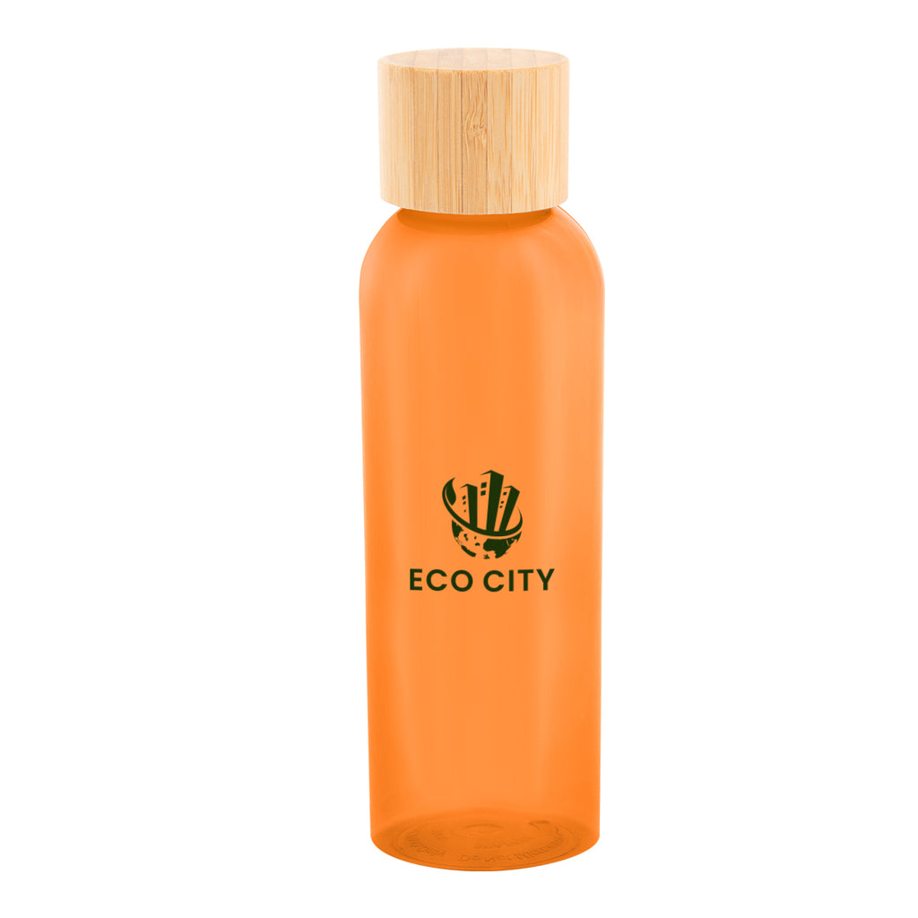 Kelly Bottle with Bamboo Lid, 20 oz - Orange - Silk Screen