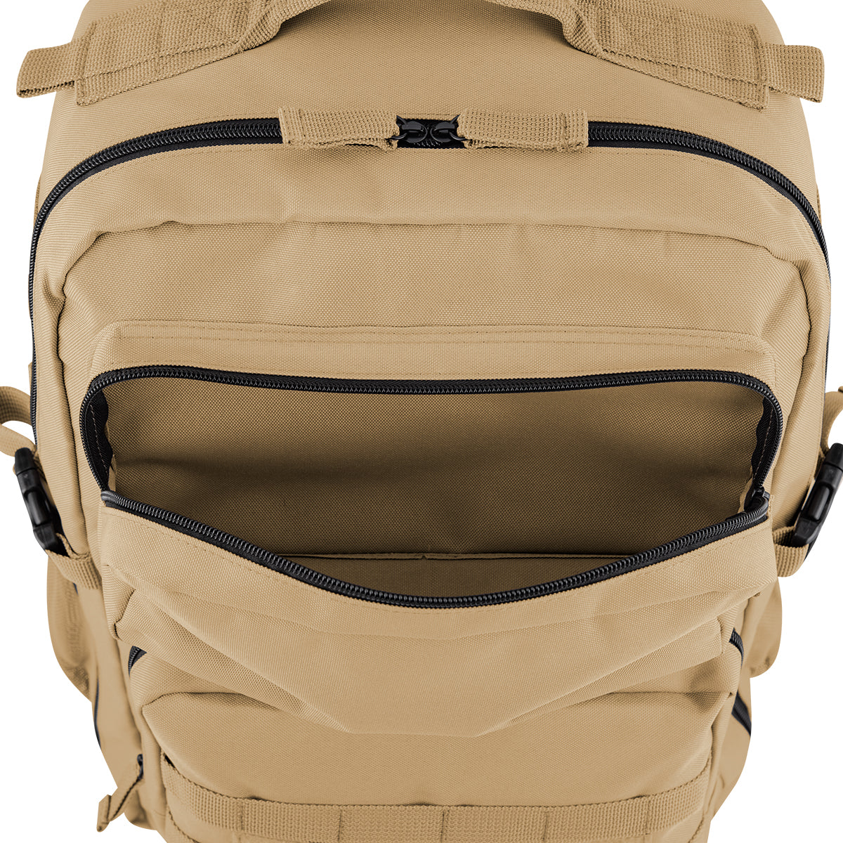 Kenny Tactical Laptop Backpack in Recycled PET - Khaki - Front_Pocket