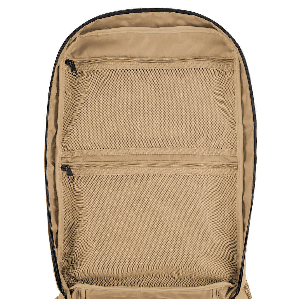 Kenny Tactical Laptop Backpack in Recycled PET - Khaki - Pockets