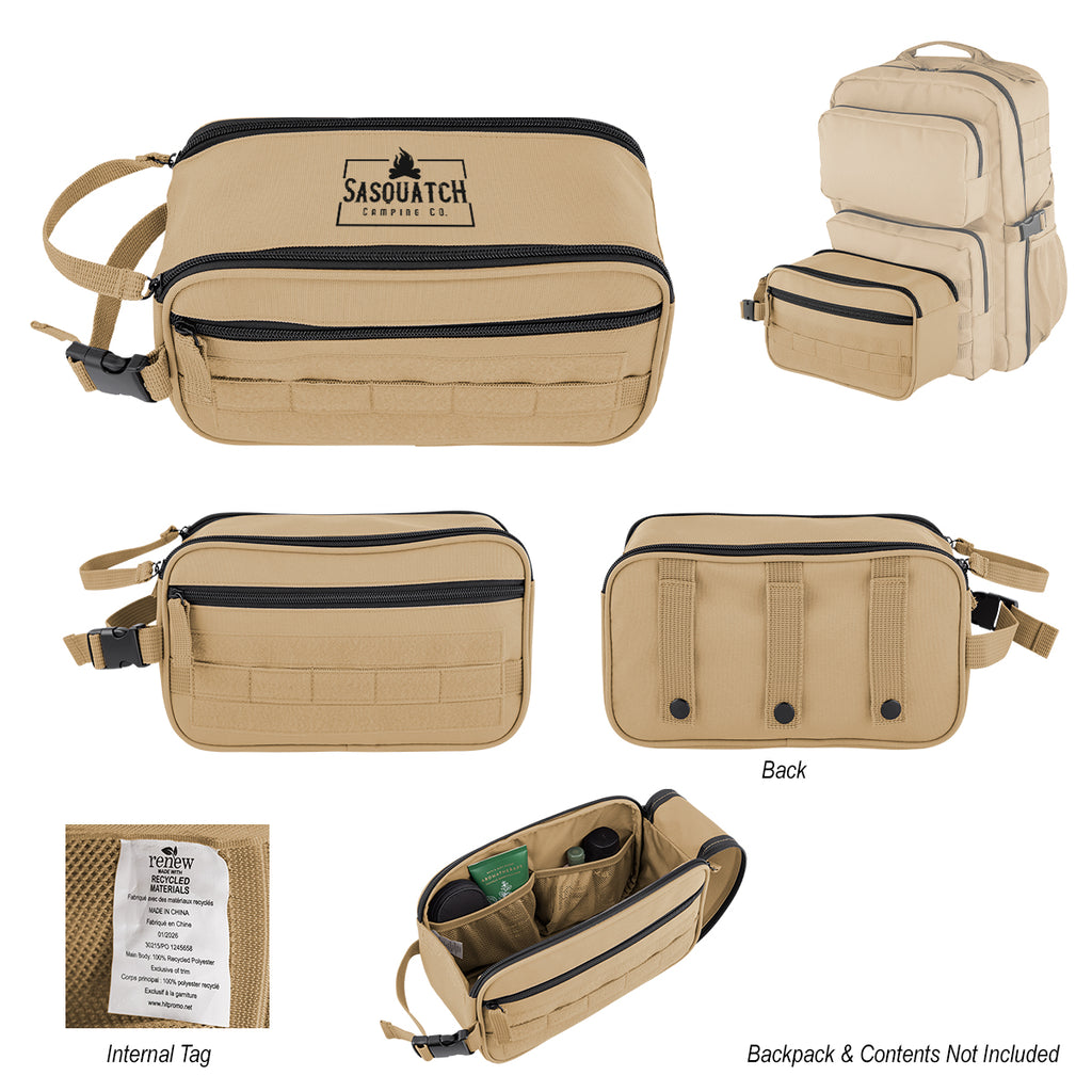 Kenny Tactical Pouch in Recycled PET - Khaki - Silk Screen