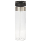 Kensington Tritan Straw Bottle with Carabiner, 20 oz - Clear - Back 2