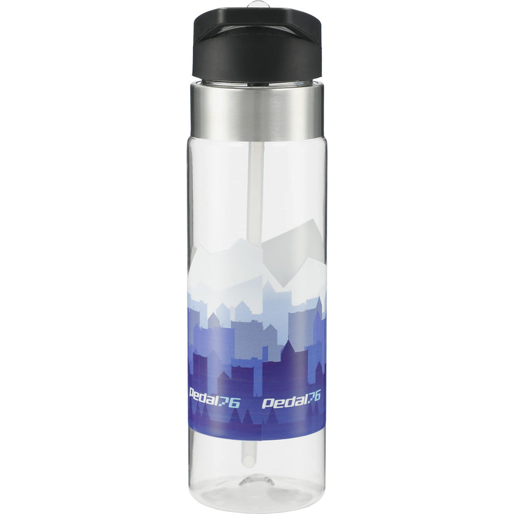 Kensington Tritan Straw Bottle with Carabiner, 20 oz - Clear - Back