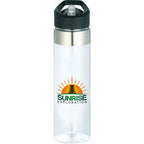 Kensington Tritan Straw Bottle with Carabiner, 20 oz - Clear - Front 3
