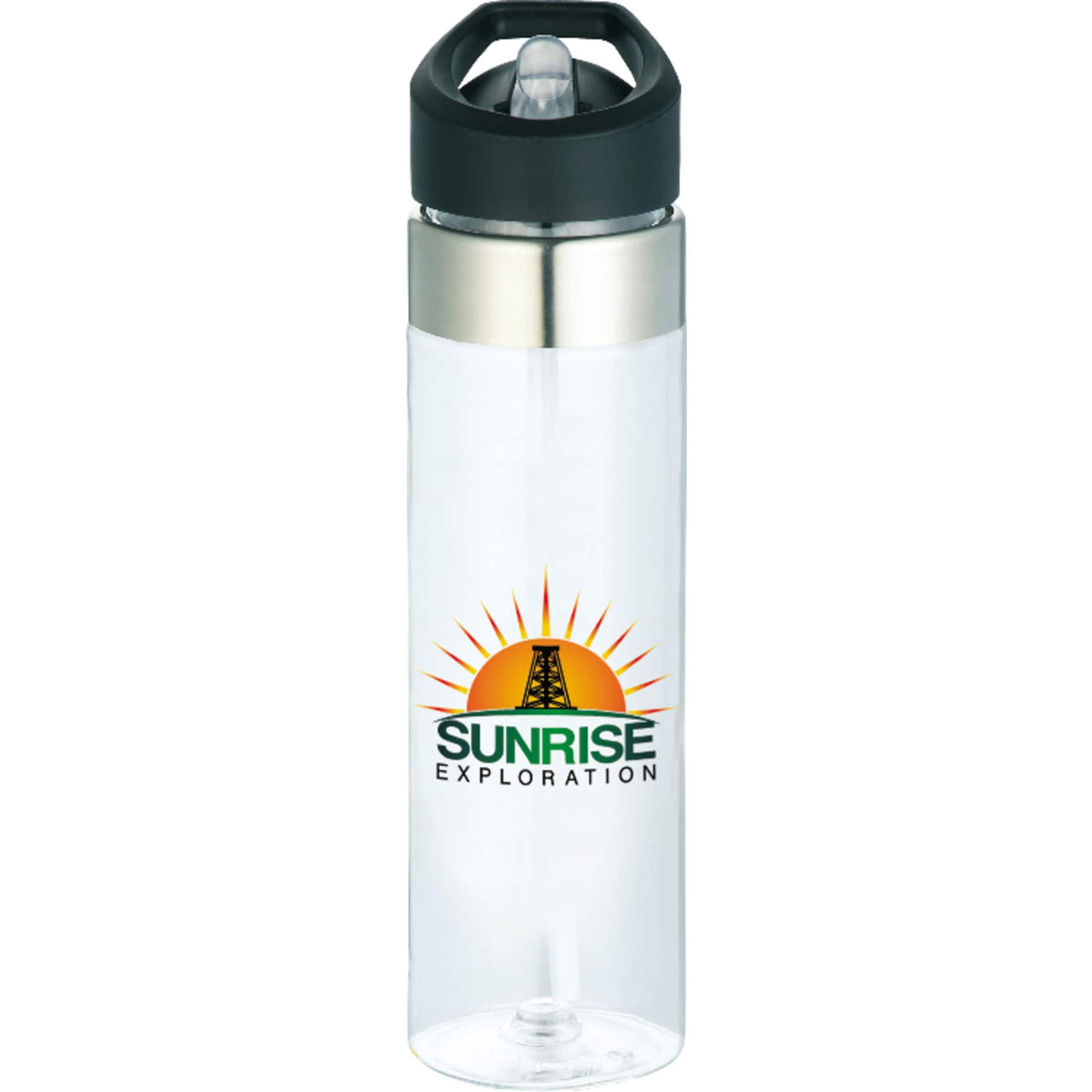 Kensington Tritan Straw Bottle with Carabiner, 20 oz - Clear - Front 3
