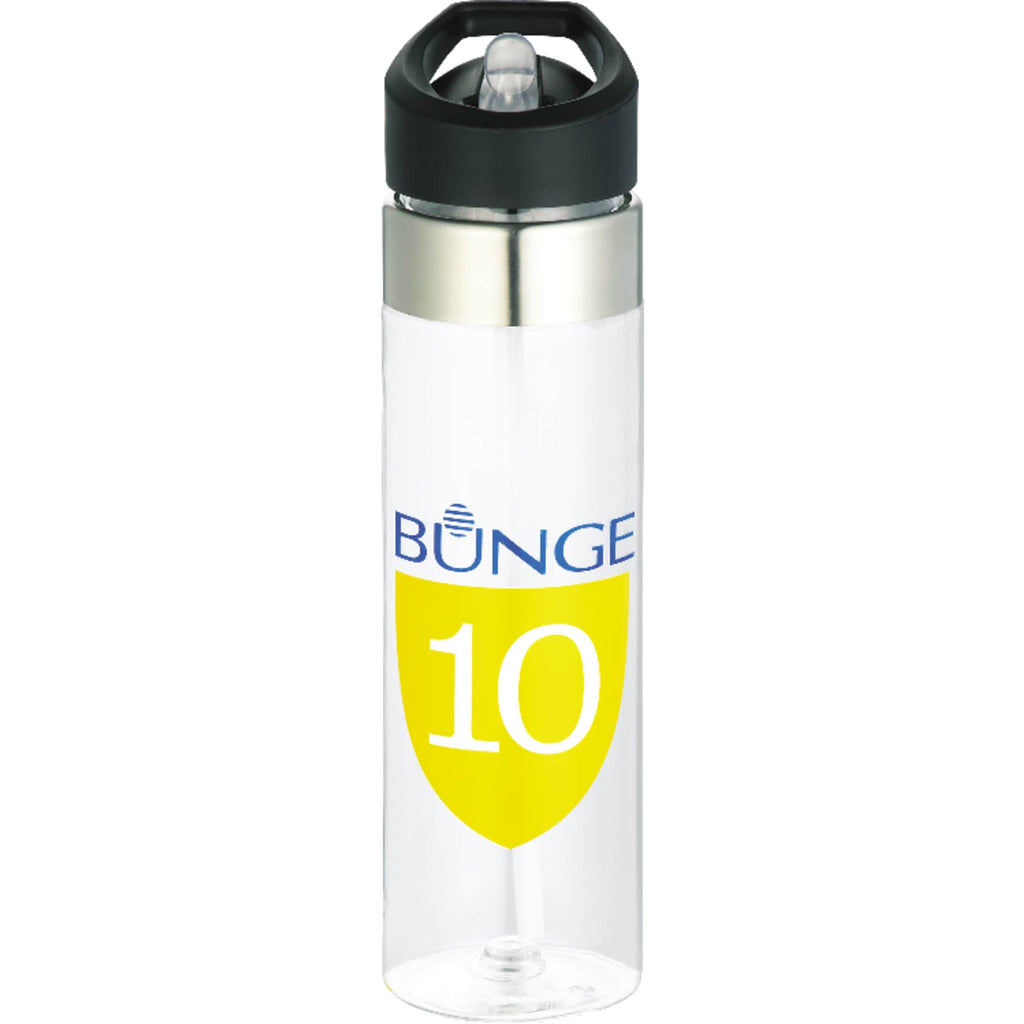 Kensington Tritan Straw Bottle with Carabiner, 20 oz - Clear - Front 4
