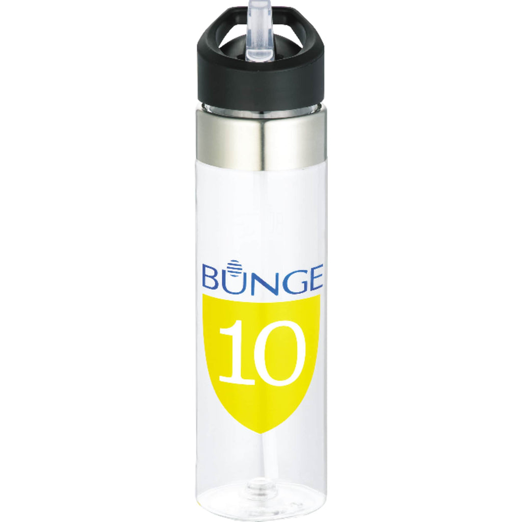 Kensington Tritan Straw Bottle with Carabiner, 20 oz - Clear - Front 5