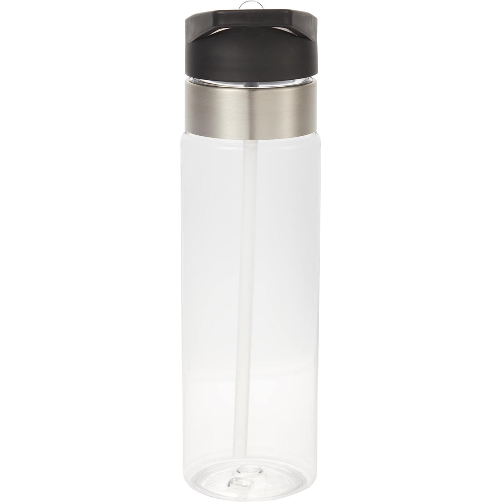 Kensington Tritan Straw Bottle with Carabiner, 20 oz Full Color - Clear - Back 2