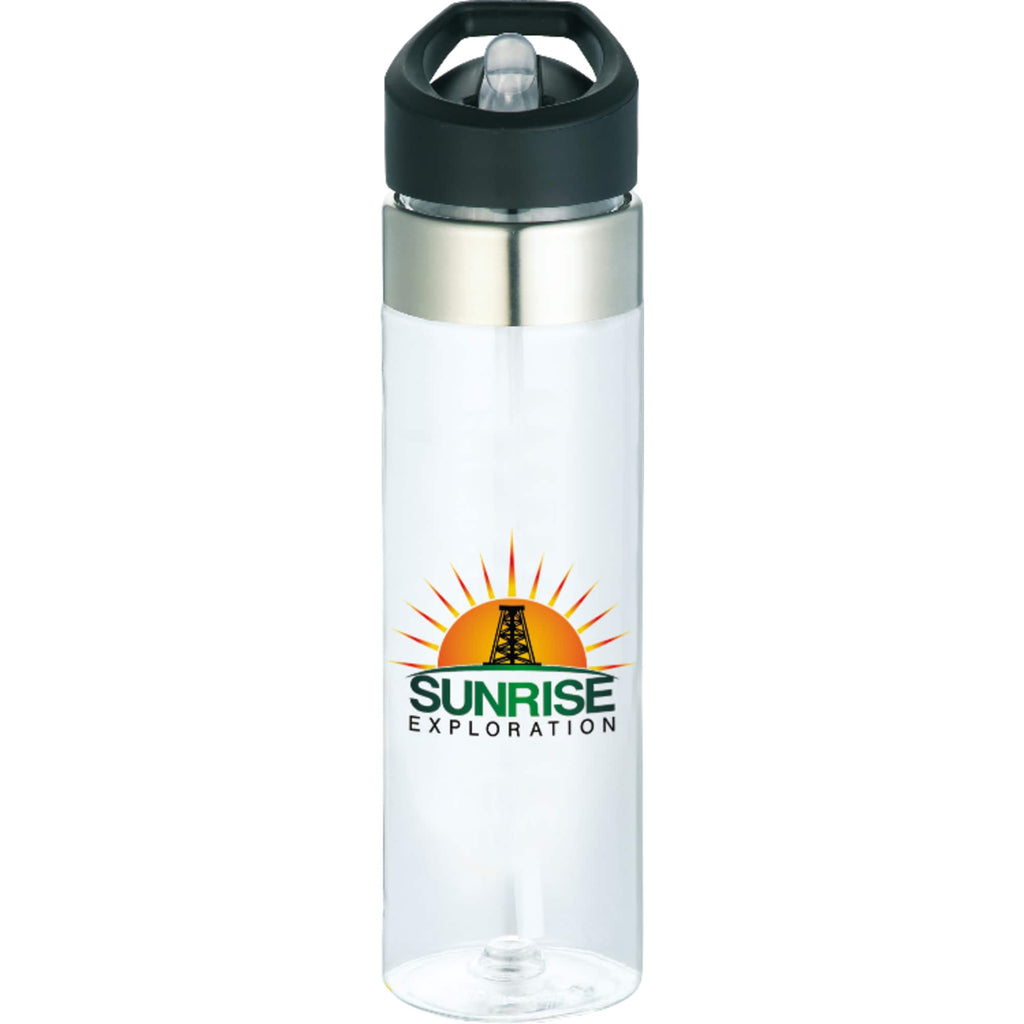 Kensington Tritan Straw Bottle with Carabiner, 20 oz Full Color - Clear - Front 3