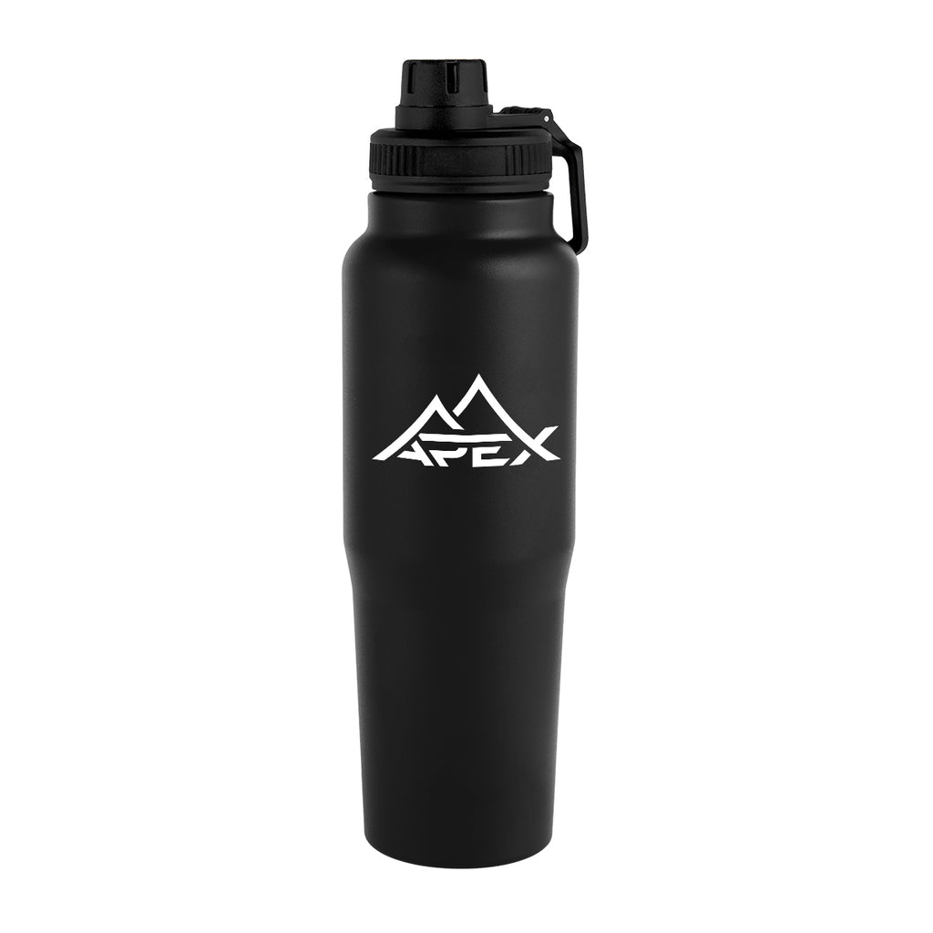 Kerry Recycled Stainless Steel Bottle, 30 oz - Black - Silk Screen