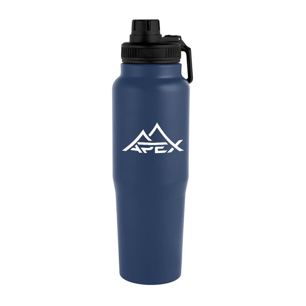 Kerry Recycled Stainless Steel Bottle, 30 oz - Navy - Silk Screen