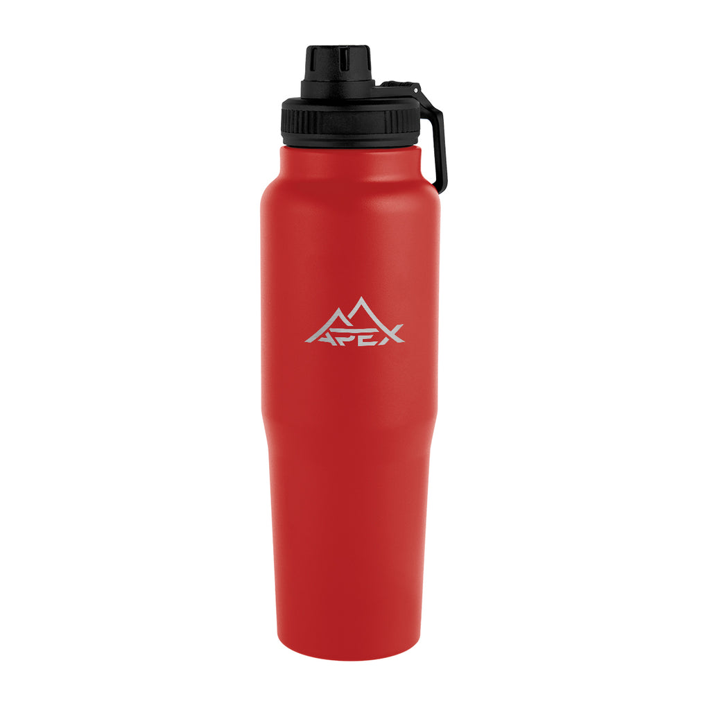 Kerry Recycled Stainless Steel Bottle, 30 oz - Red - Laser Engraving