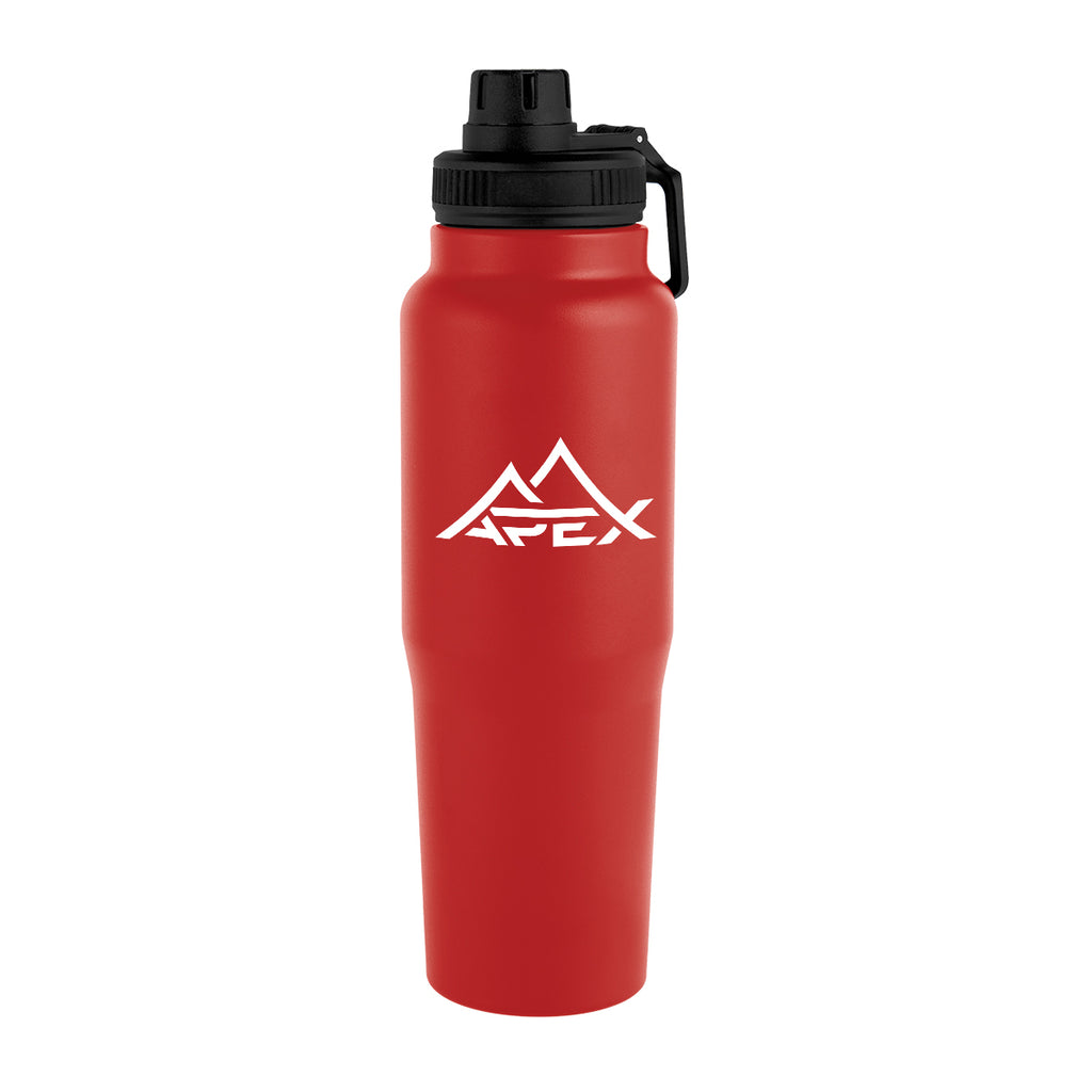 Kerry Recycled Stainless Steel Bottle, 30 oz - Red - Silk Screen
