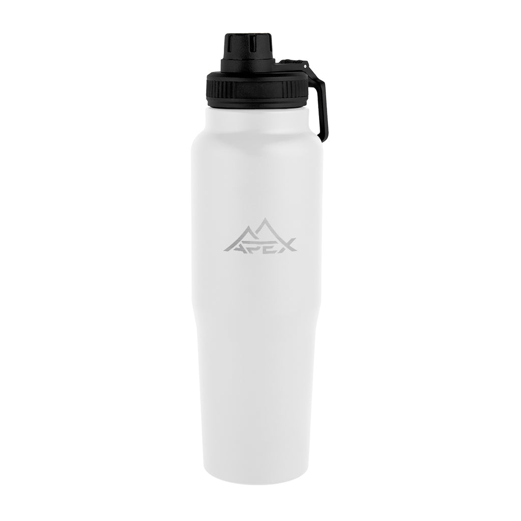 Kerry Recycled Stainless Steel Bottle, 30 oz - White - Laser Engraving