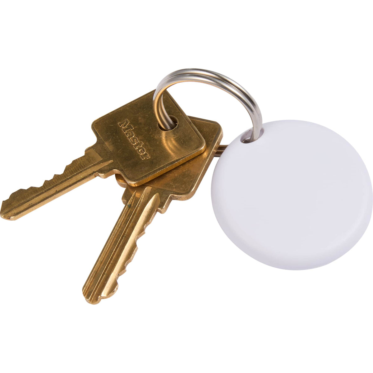 Key Finder Bluetooth Tracker for Apple Find My Full Color - White - Right Angle Propped 3