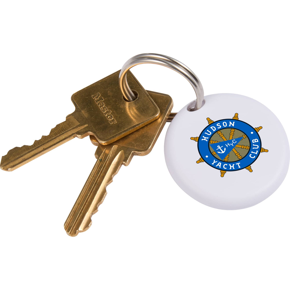 Key Finder Bluetooth Tracker for Apple Find My Full Color - White - Right Angle Propped