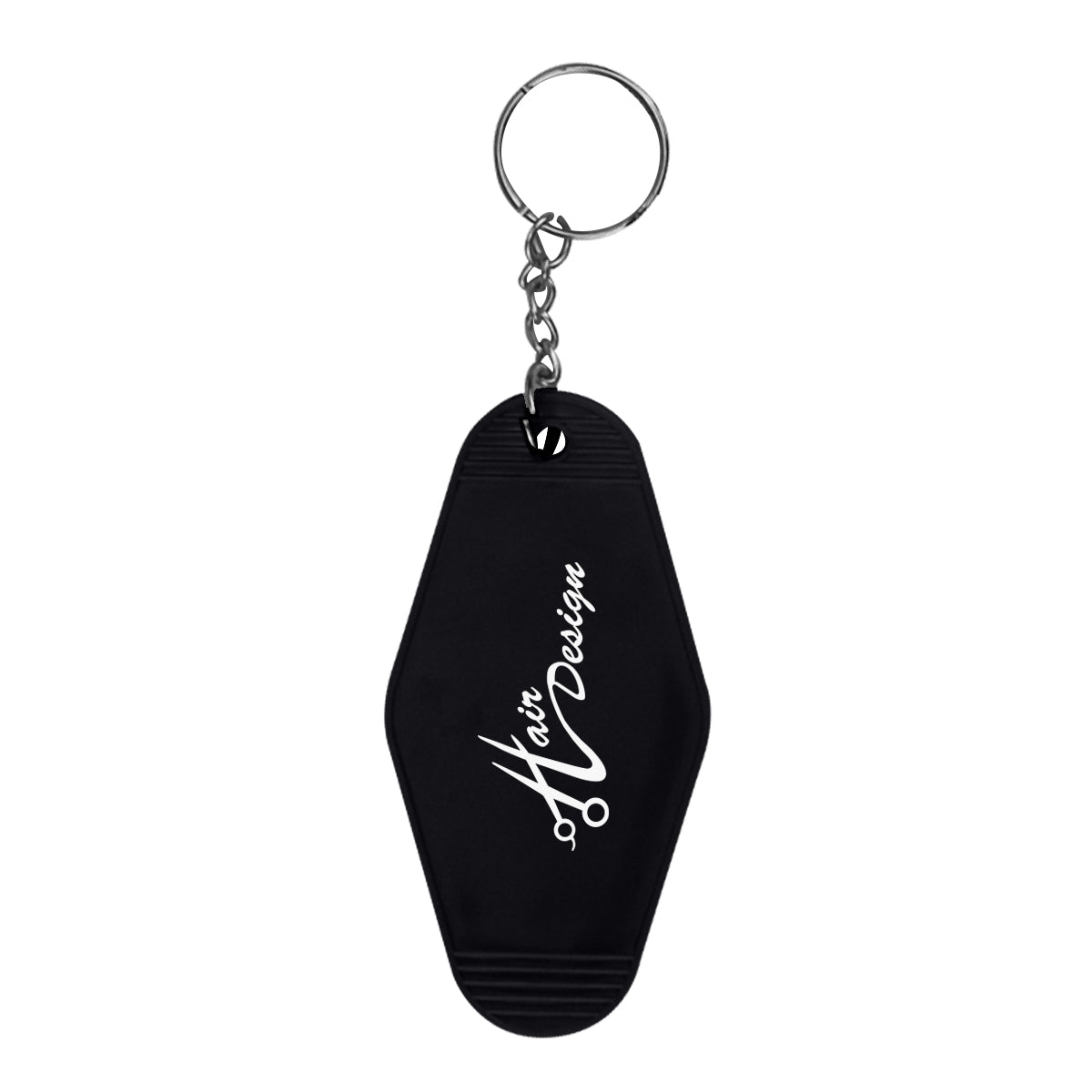 Key Ring in Motel Style - Black - Silk Screen