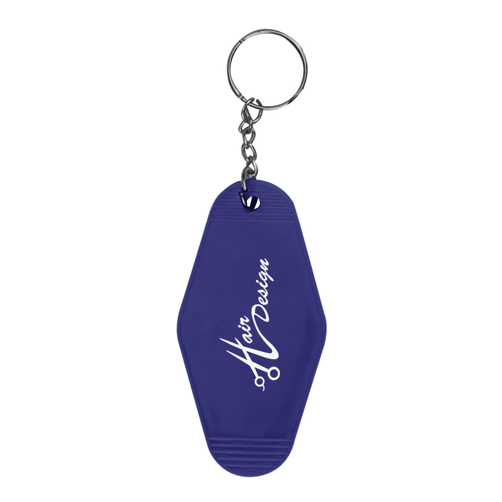 Key Ring in Motel Style - Royal Blue - Silk Screen