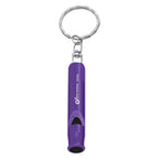 Key Ring with a Whistle - Purple - Laser Engraving