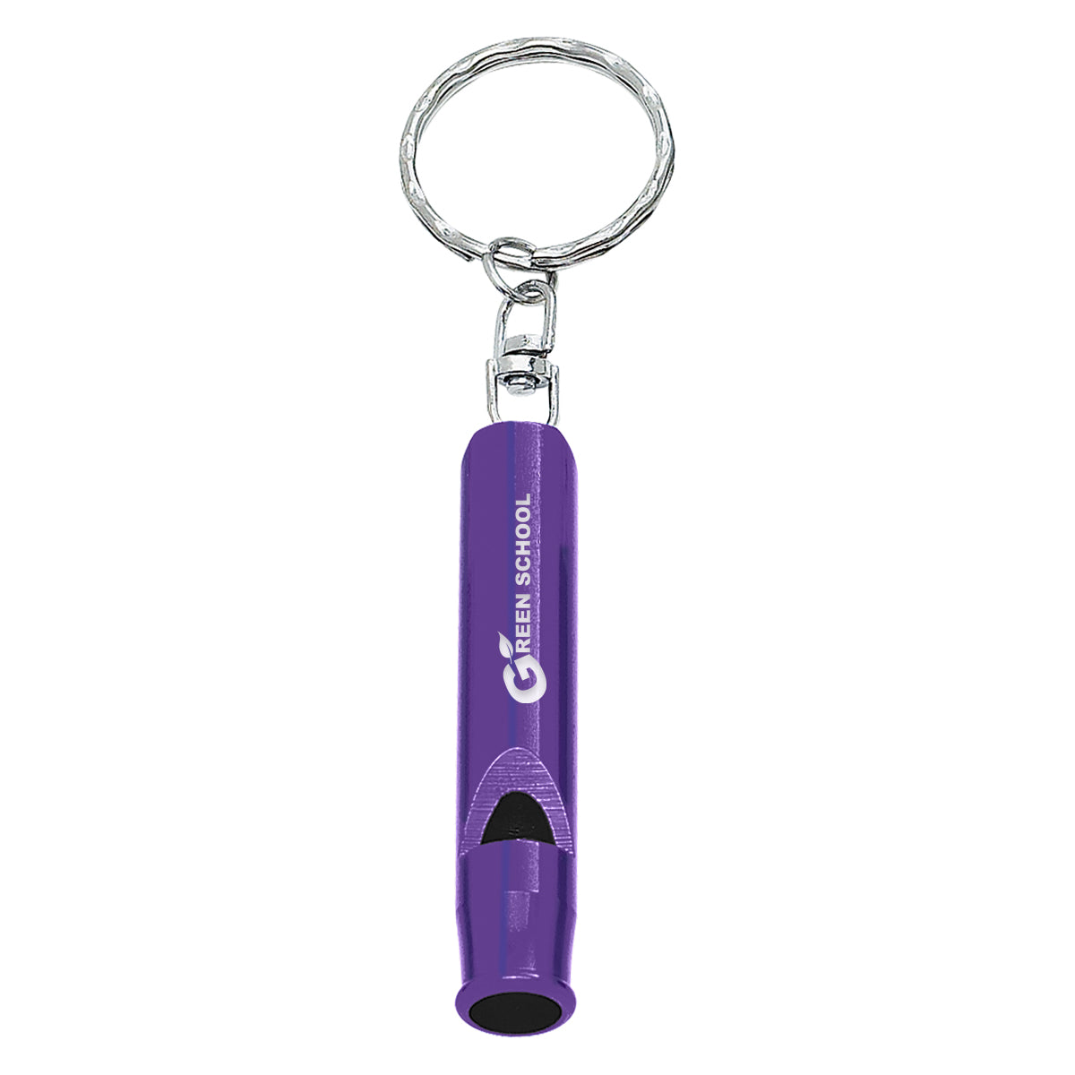 Key Ring with a Whistle - Purple - Laser