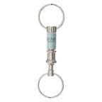 Key Tag That Pulls Apart - Silver - Offset