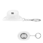 Keychain Bottle Opener Shaped Like a Cowboy Hat - White - Pad Print
