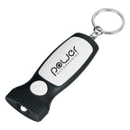 Keychain LED Light, Slim - Black - Pad Print