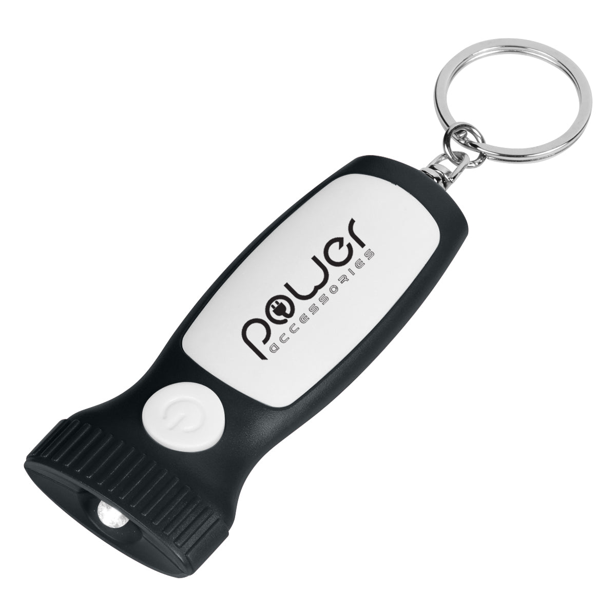 Keychain LED Light, Slim - Black - Pad Print