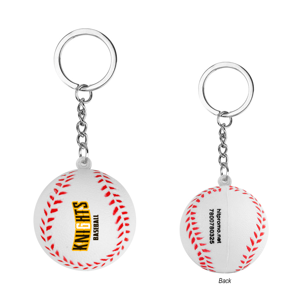 Keychain Stress Reliever Shaped Like a Baseball