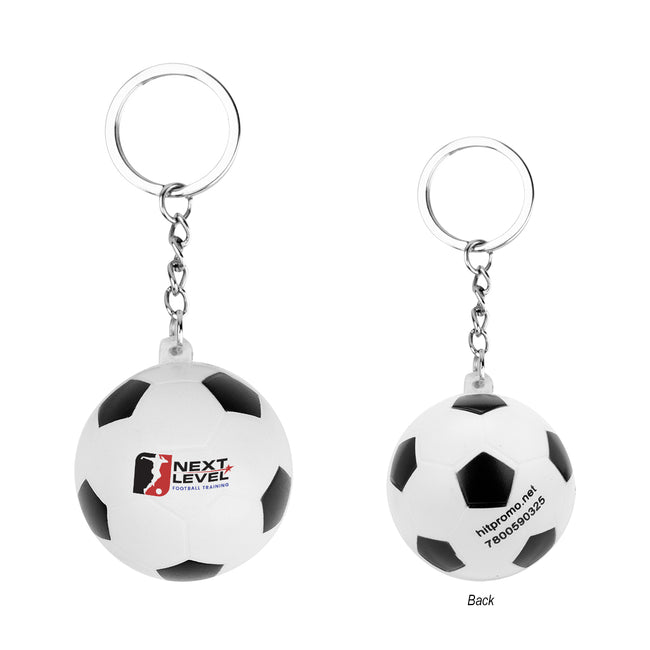 Keychain Stress Reliever Shaped Like a Soccer Ball