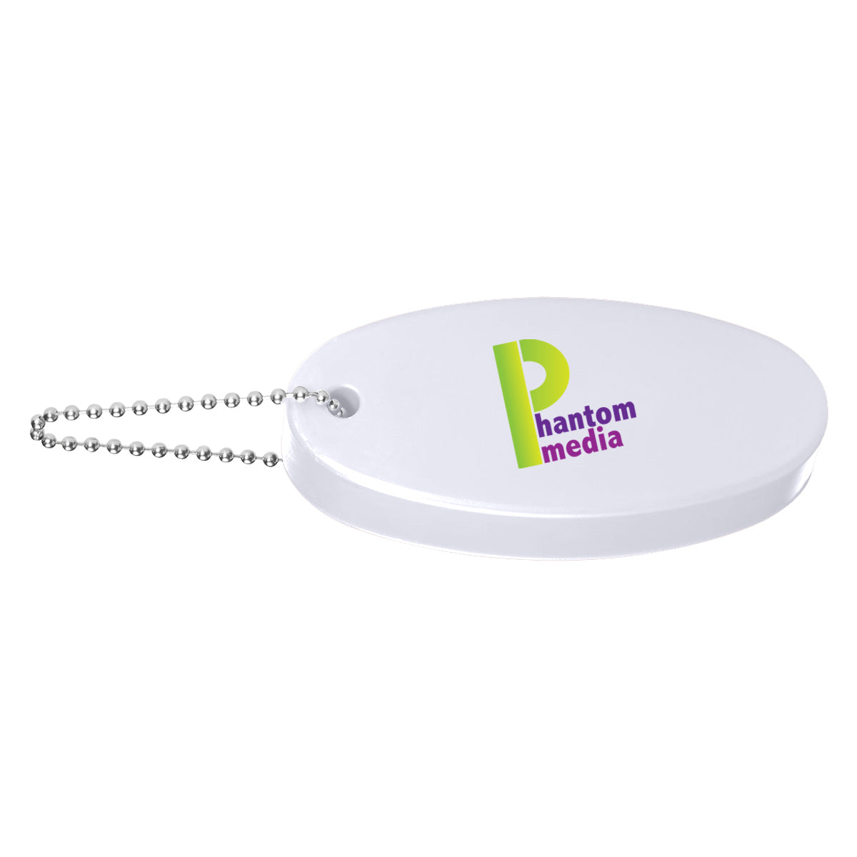Keychain That Floats - White - Full Color