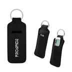 Keychain That Holds Lip Balm - Black - Silk Screen