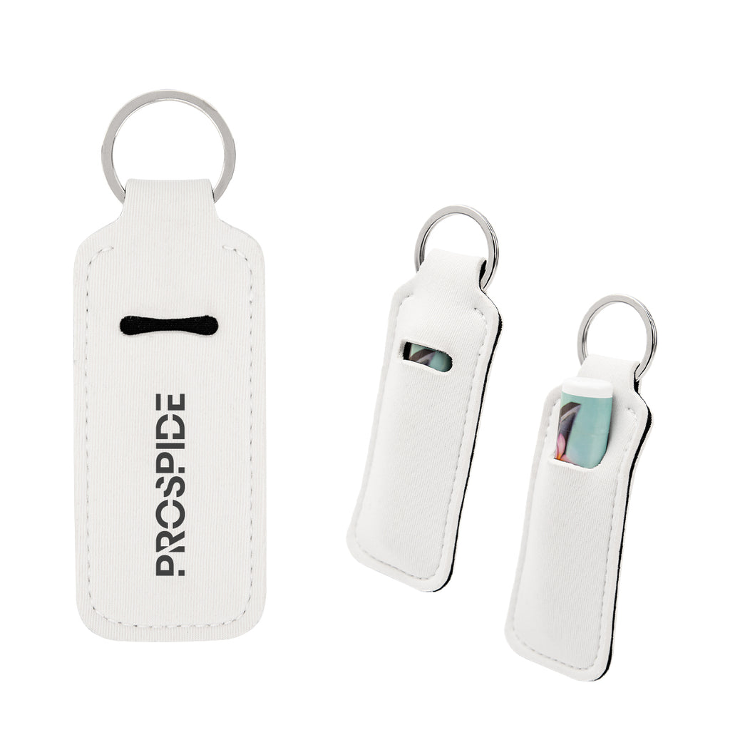 Keychain That Holds Lip Balm - Cream - Silk Screen