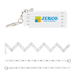 Keychain with a Folding Ruler