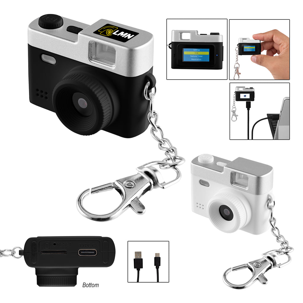 Keychain with a Mini Digital Camera Full Color - Mini Digital Camera Keychain