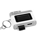 Keychain with a Mini Digital Camera Full Color - White - SDCard