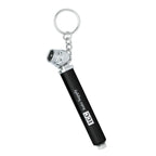 Keychain with a Mini Tire Gauge - Black - Laser Engraving