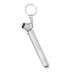 Keychain with a Mini Tire Gauge - Silver - Laser Engraving