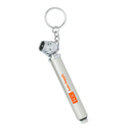 Keychain with a Mini Tire Gauge - Silver - Pad Print